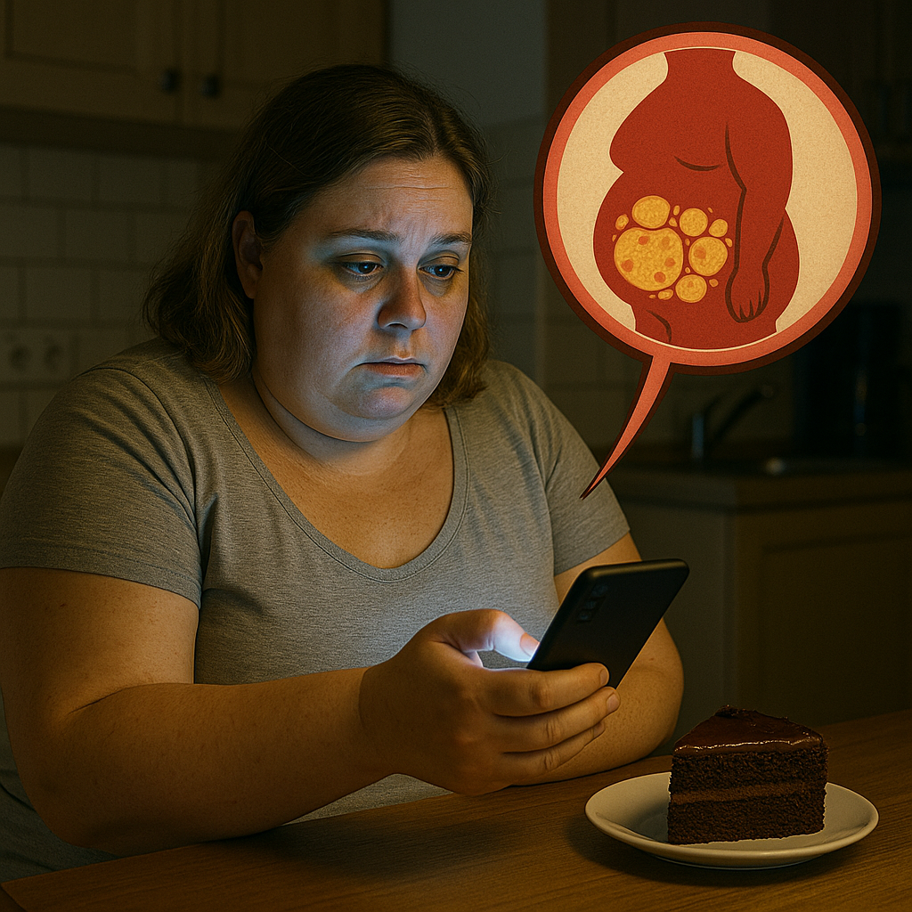 Frustrated woman struggling with weight
